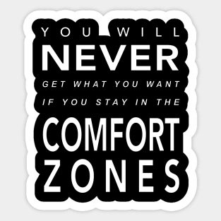 Comfort zones Sticker